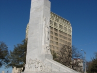 Sculpture next to the Alamo